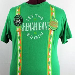 Funny St Patrick's Day T-shirt - Ireland Shenanigans men's green tee